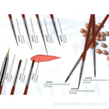 Eeesa Metal Handle Nylon Hair Nail Art Tool Pure Kolinsky Sable Hair Nail Art Brush Beauty Painting